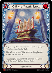 Orihon of Mystic Tenets (Blue) - Flesh and Blood TCG - MoxLand