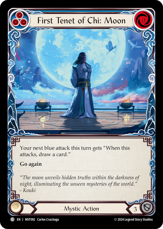 First Tenet of Chi: Moon (Blue) - Flesh and Blood TCG - MoxLand