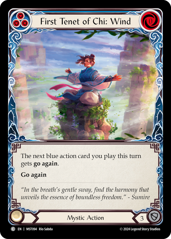 First Tenet of Chi: Wind (Blue) - Flesh and Blood TCG - MoxLand