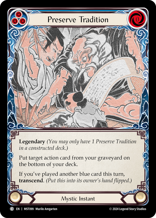 Preserve Tradition (Blue) // Inner Chi (Blue) - Flesh and Blood TCG - MoxLand