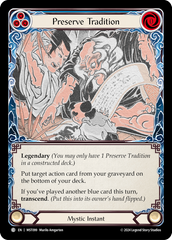 Preserve Tradition (Blue) // Inner Chi (Blue) - Flesh and Blood TCG - MoxLand