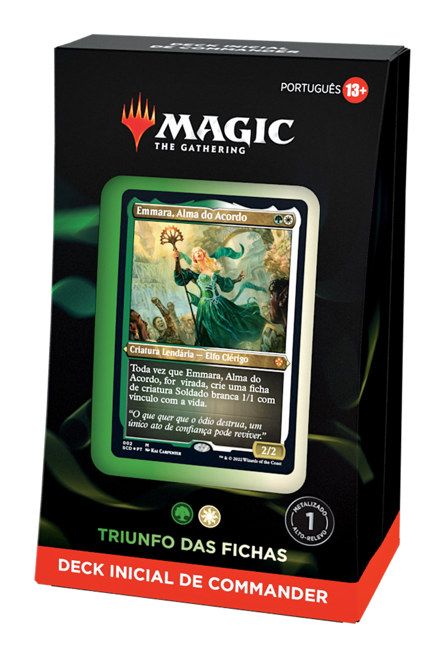 Deck Commander Inicial - Triunfo das Fichas - Magic: The Gathering - MoxLand