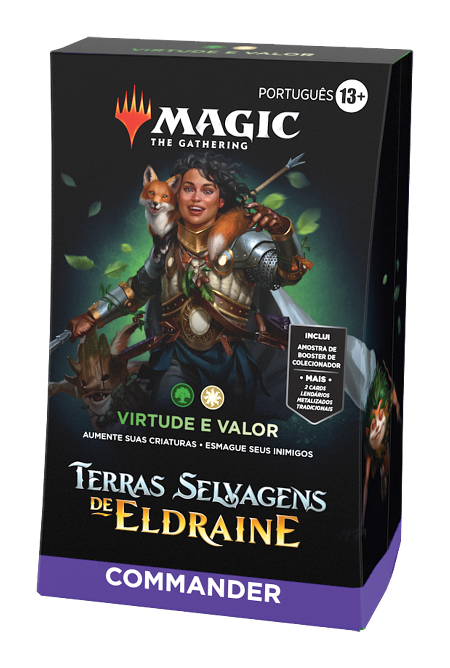 Deck Commander Terras Selvagens de Eldraine - Virtude e Valor - Magic: The Gathering - MoxLand