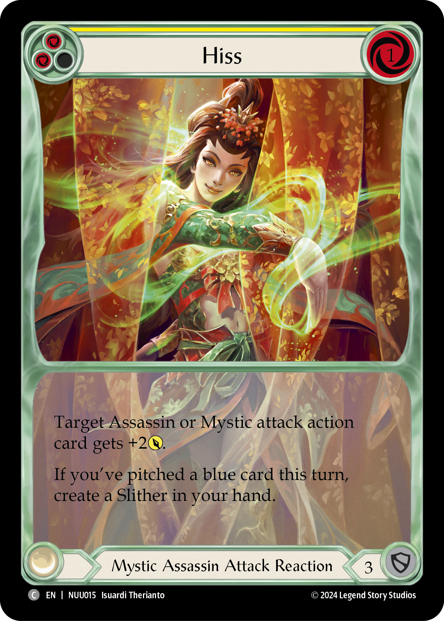 Hiss (Yellow) - Flesh and Blood TCG - MoxLand