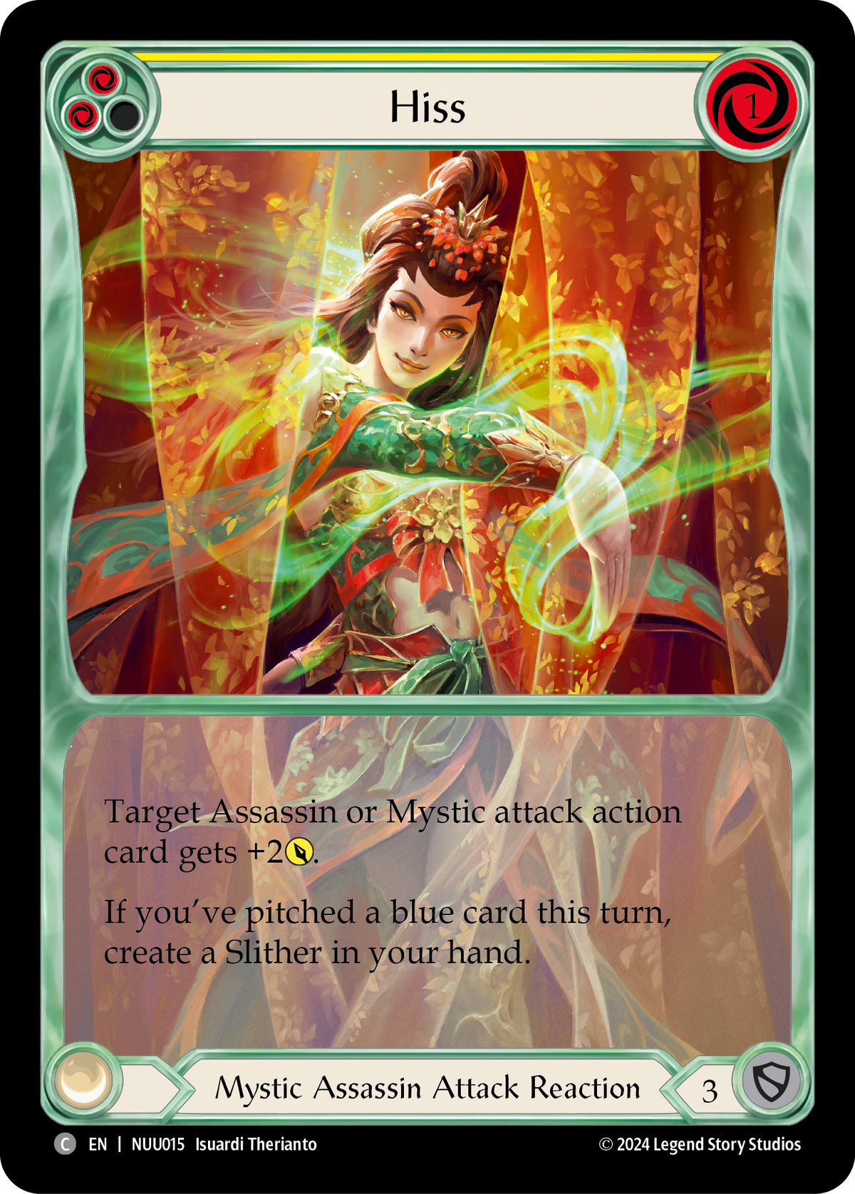 Hiss (Yellow) - Flesh and Blood TCG - MoxLand