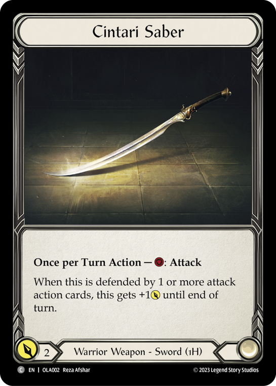 Cintari Saber - Flesh and Blood TCG - MoxLand