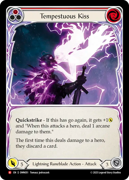 Tempestuous Kiss (Red) - Flesh and Blood TCG - MoxLand