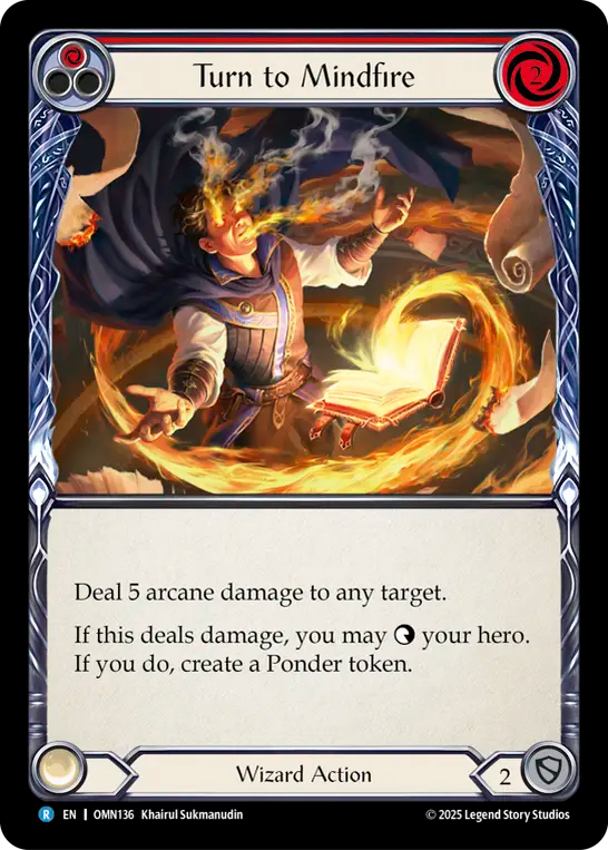 Turn to Mindfire (Red) - Flesh and Blood TCG - MoxLand