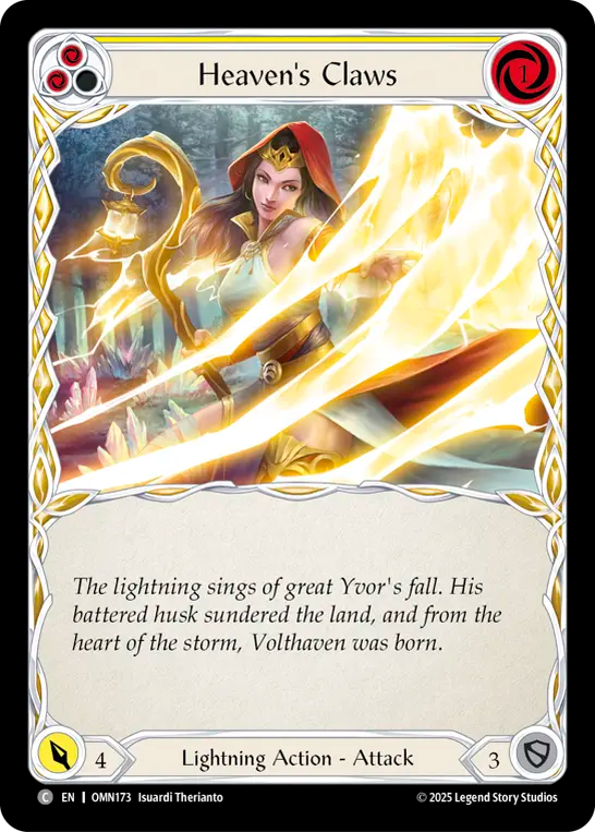 Heaven's Claws (Yellow) - Flesh and Blood TCG - MoxLand