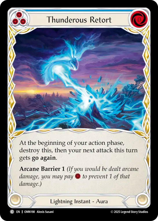 Thunderous Retort (Blue) - Flesh and Blood TCG - MoxLand