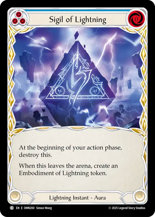 Sigil of Lightning (Blue) - Flesh and Blood TCG - MoxLand
