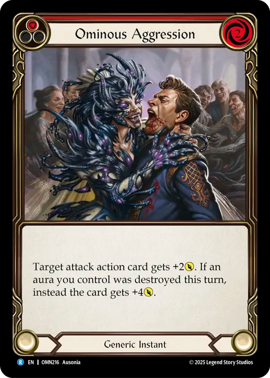 Ominous Aggression (Red) - Flesh and Blood TCG - MoxLand