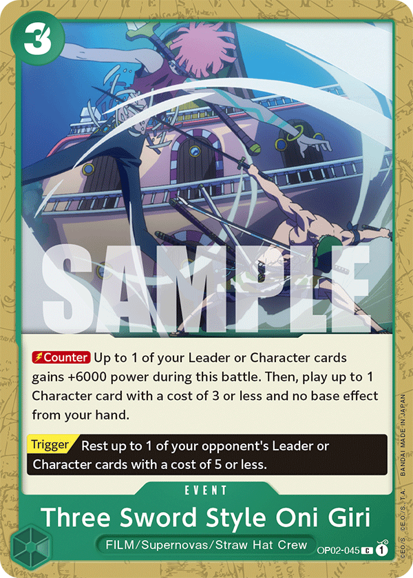 Three Sword Style Oni Giri - One Piece Card Game - MoxLand