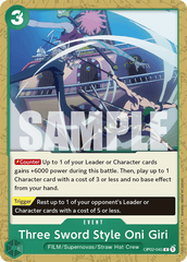 Three Sword Style Oni Giri - One Piece Card Game - MoxLand