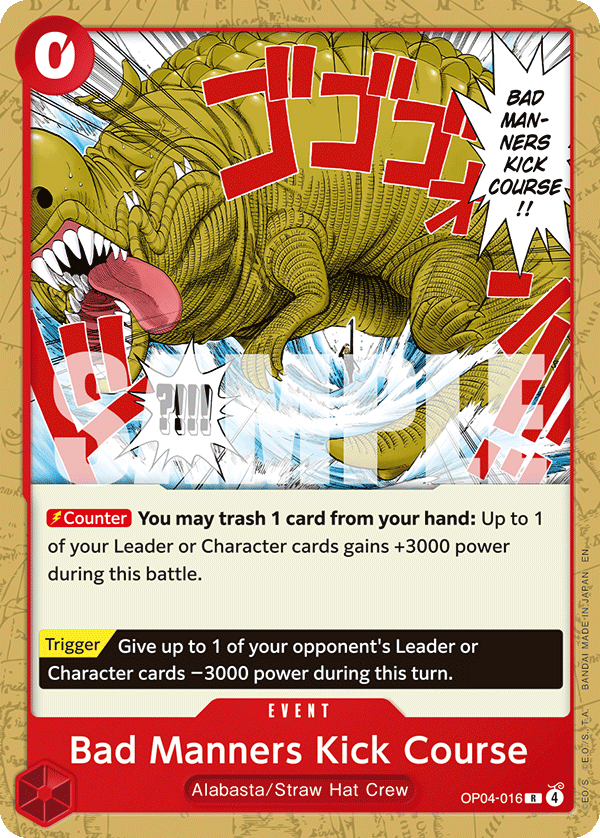 Bad Manners Kick Course - One Piece Card Game - MoxLand