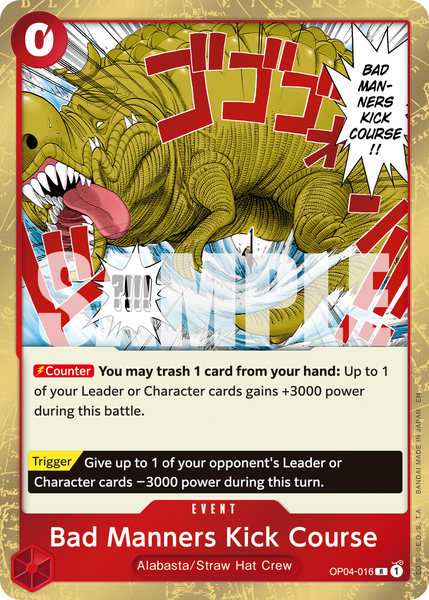Bad Manners Kick Course - One Piece Card Game - MoxLand