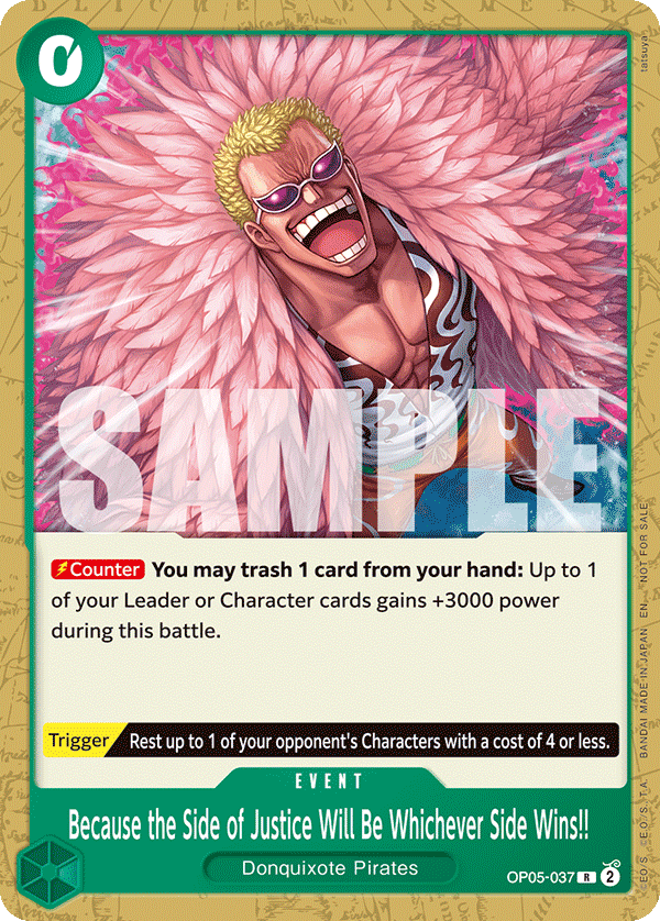 Because the Side of Justice Will Be Whichever Side Wins!! - One Piece Card Game - MoxLand