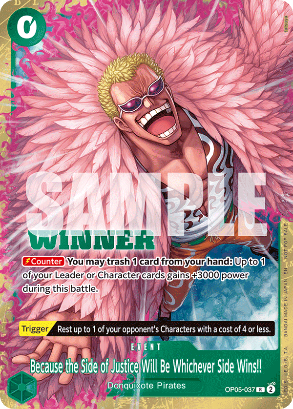 Because the Side of Justice Will Be Whichever Side Wins!! - One Piece Card Game - MoxLand