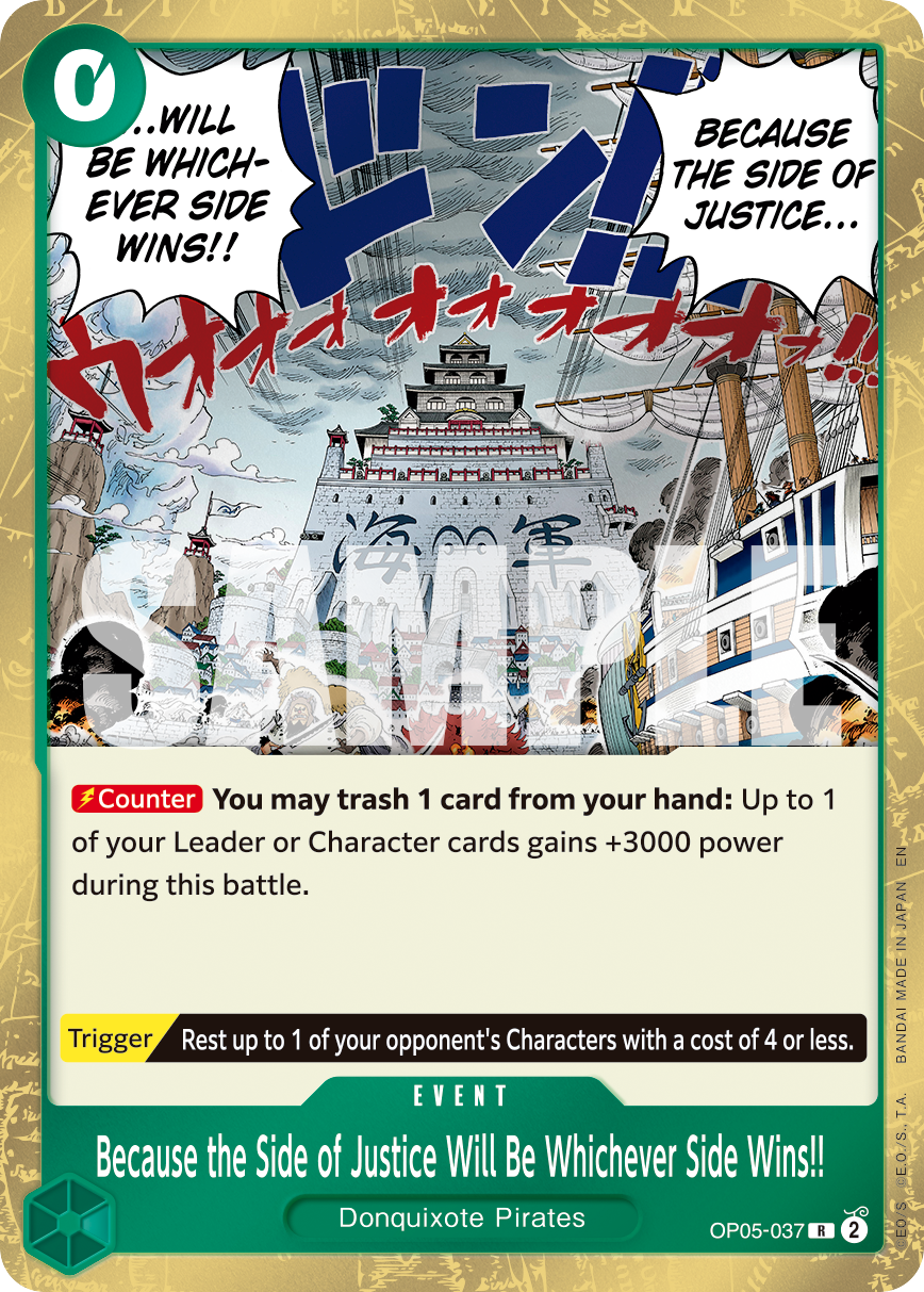 Because the Side of Justice Will Be Whichever Side Wins!! - One Piece Card Game - MoxLand