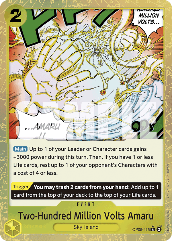 Two-Hundred Million Volts Amaru - One Piece Card Game - MoxLand