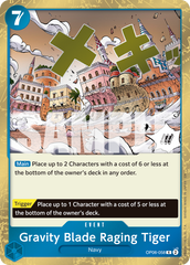 Gravity Blade Raging Tiger - One Piece Card Game - MoxLand