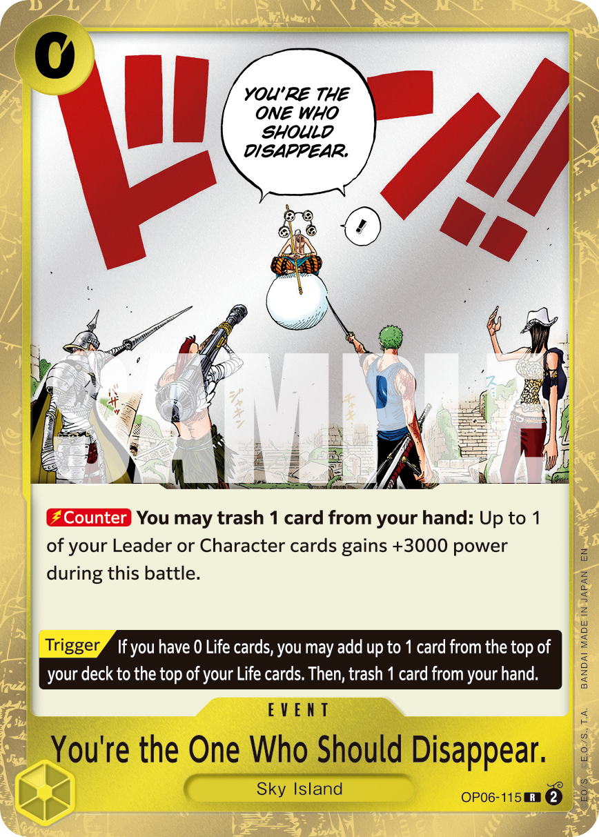 You're the One Who Should Disappear. - One Piece Card Game - MoxLand