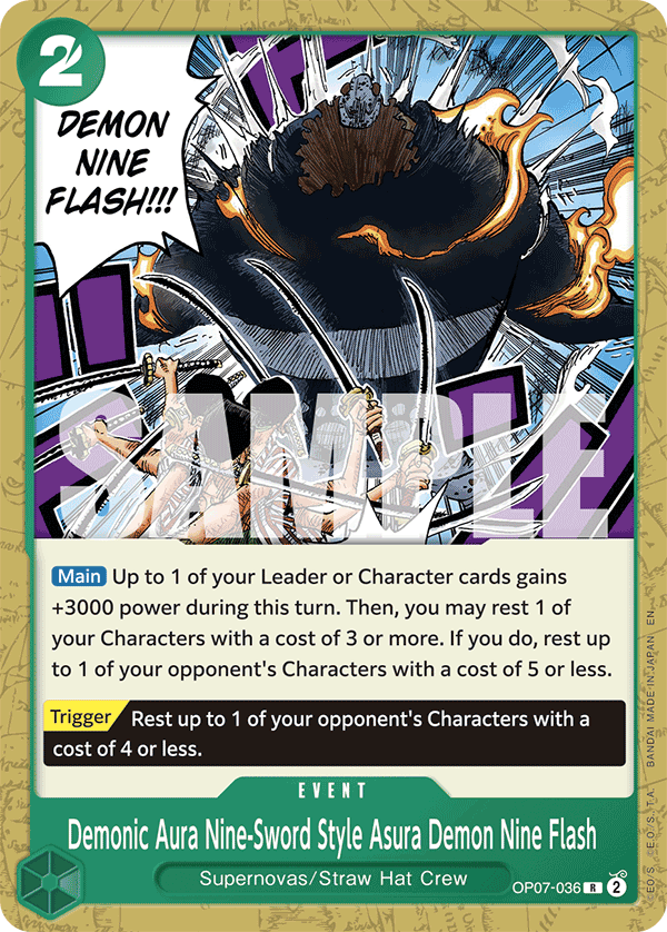 Demonic Aura Nine-Sword Style Asura Demon Nine Flash - One Piece Card Game - MoxLand
