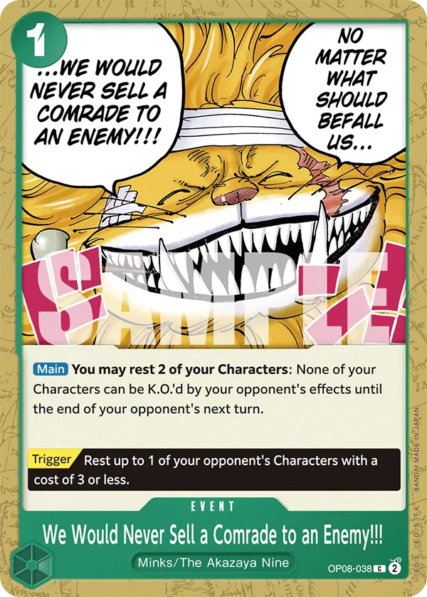 We Would Never Sell a Comrade to an Enemy!!! - ONE PIECE CARD GAME - MoxLand