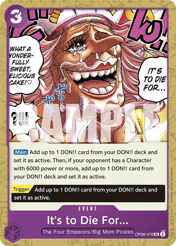 It's to Die For... - ONE PIECE CARD GAME - MoxLand