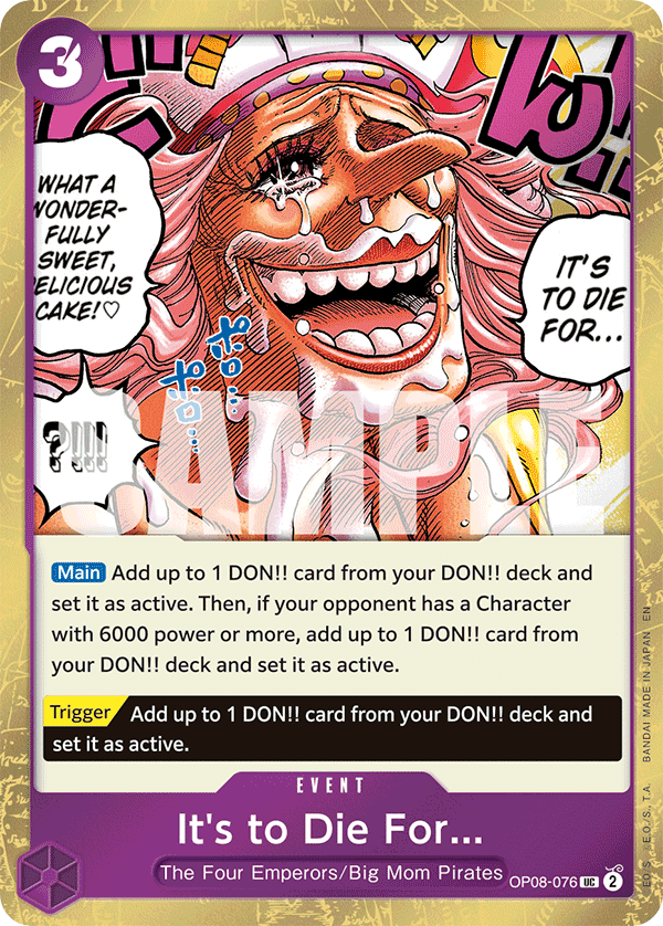 It's to Die For... - One Piece Card Game - MoxLand