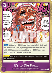 It's to Die For... - One Piece Card Game - MoxLand