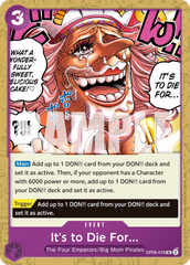 It's to Die For... - One Piece Card Game - MoxLand