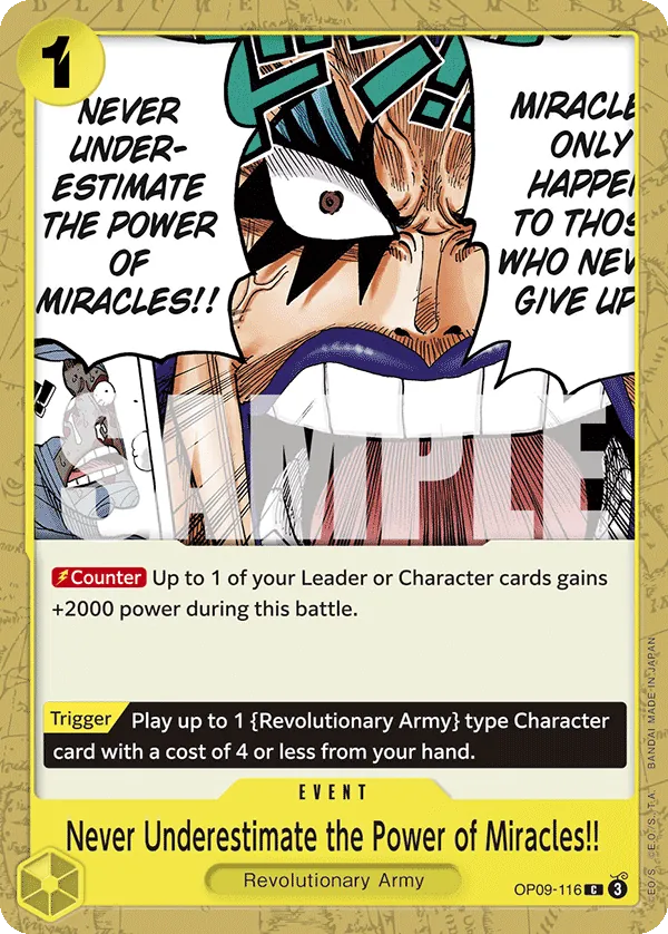 Never Underestimate the Power of Miracles!! - ONE PIECE CARD GAME - MoxLand