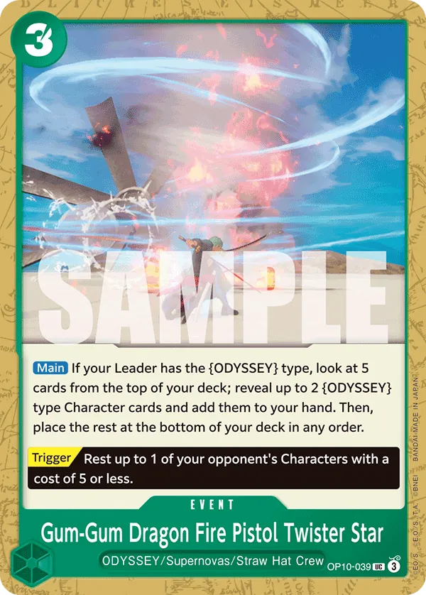 Gum-Gum Dragon Fire Pistol Twister Star - ONE PIECE CARD GAME - MoxLand