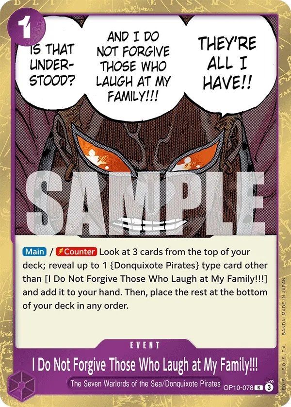 I Do Not Forgive Those Who Laugh at My Family!!! - ONE PIECE CARD GAME - MoxLand