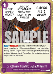 I Do Not Forgive Those Who Laugh at My Family!!! - ONE PIECE CARD GAME - MoxLand