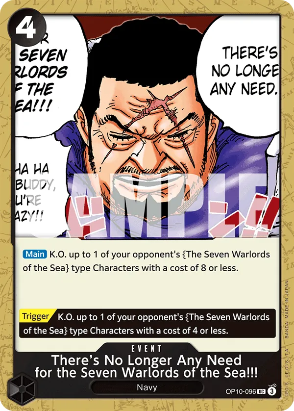 There’s No Longer Any Need for the Seven Warlords of the Sea!!! - ONE PIECE CARD GAME - MoxLand