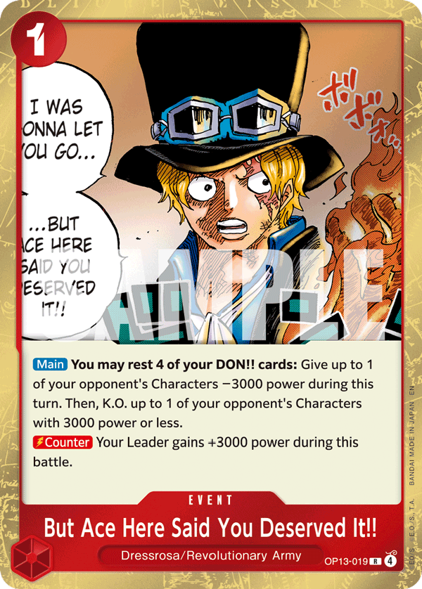 But Ace Here Said You Deserved It!! - One Piece Card Game - MoxLand