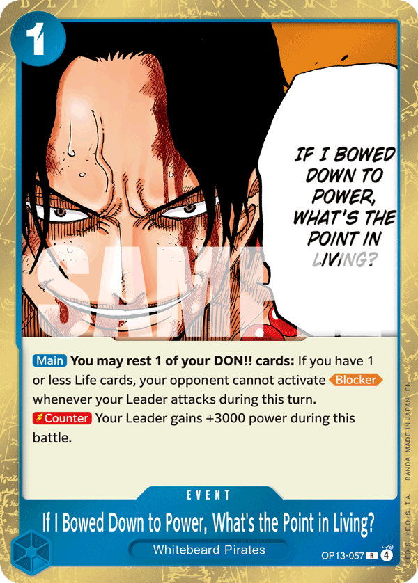 If I Bowed Down to Power, What's the Point in Living? - One Piece Card Game - MoxLand