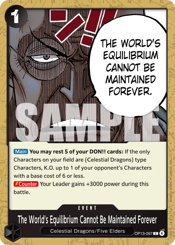 The World's Equilibrium Cannot Be Maintained Forever - One Piece Card Game - MoxLand