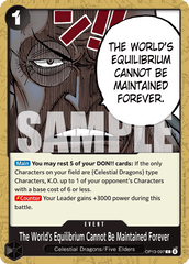 The World's Equilibrium Cannot Be Maintained Forever - One Piece Card Game - MoxLand