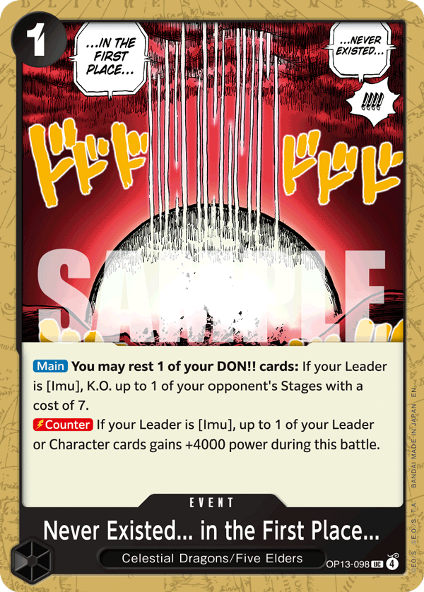 Never Existed... in the First Place... - One Piece Card Game - MoxLand