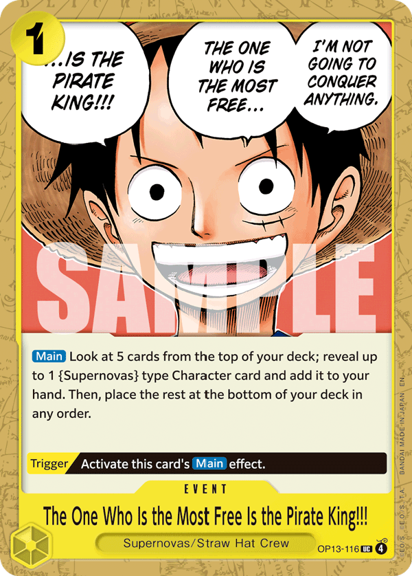 The One Who Is the Most Free Is the Pirate King!!! - One Piece Card Game - MoxLand