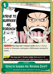 Strive to Surpass me, Roronoa Zoro!!! - One Piece Card Game - MoxLand