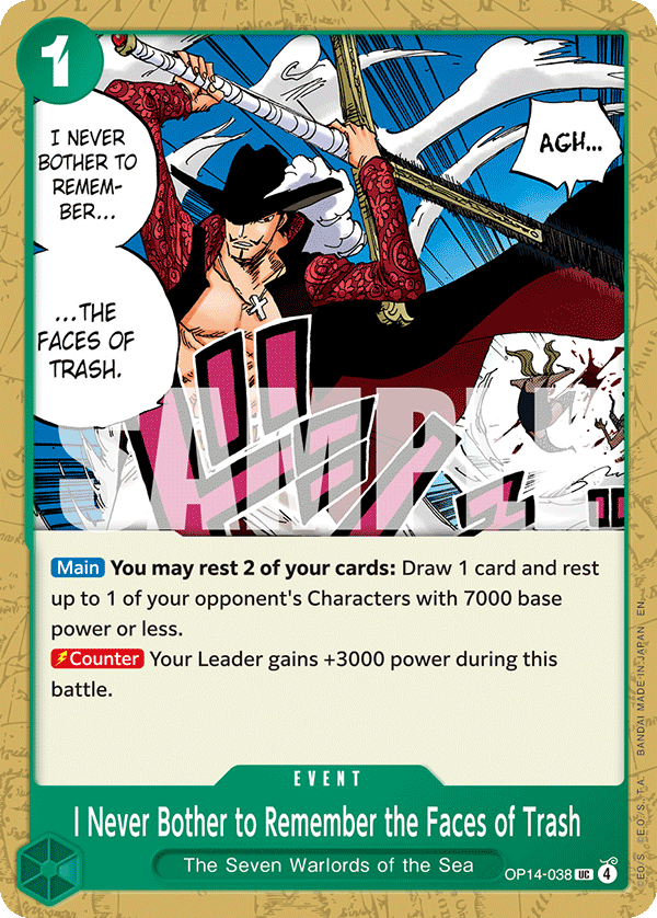 I Never Bother to Remember the Faces of Trash - One Piece Card Game - MoxLand