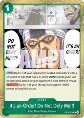 It's an Order! Do Not Defy Me!!! - One Piece Card Game - MoxLand