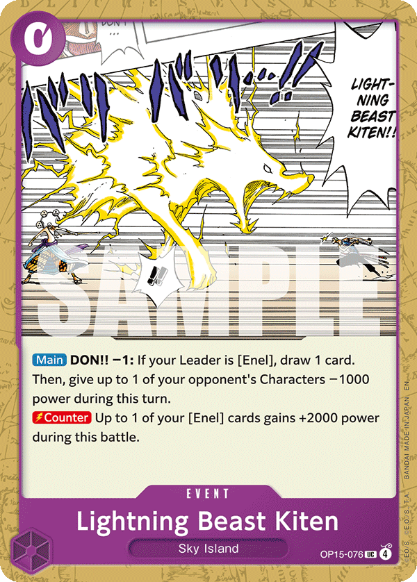 Lightning Beast Kiten - One Piece Card Game - MoxLand