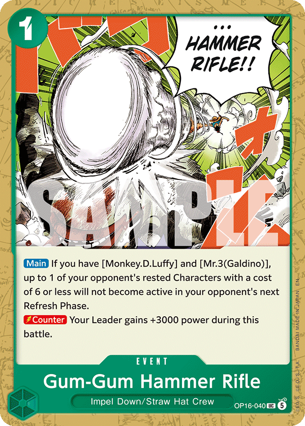Gum-Gum Hammer Rifle - One Piece Card Game - MoxLand