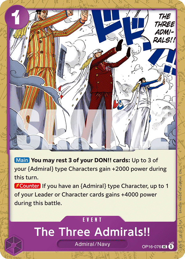 The Three Admirals!! - One Piece Card Game - MoxLand