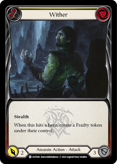 Wither (Yellow) - Flesh and Blood TCG - MoxLand